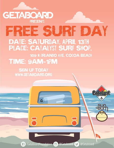 FREE SURF LESSONS- APRIL 13TH