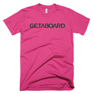 GETABOARD- MEN's Short sleeve T-shirt- Font- BLK