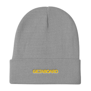GETABOARD- Knit Beanie- Font- Gold