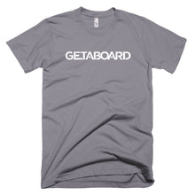 GETABOARD- Men's Short sleeve T-shirt- Font- WHT