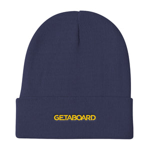 GETABOARD- Knit Beanie- Font- Gold